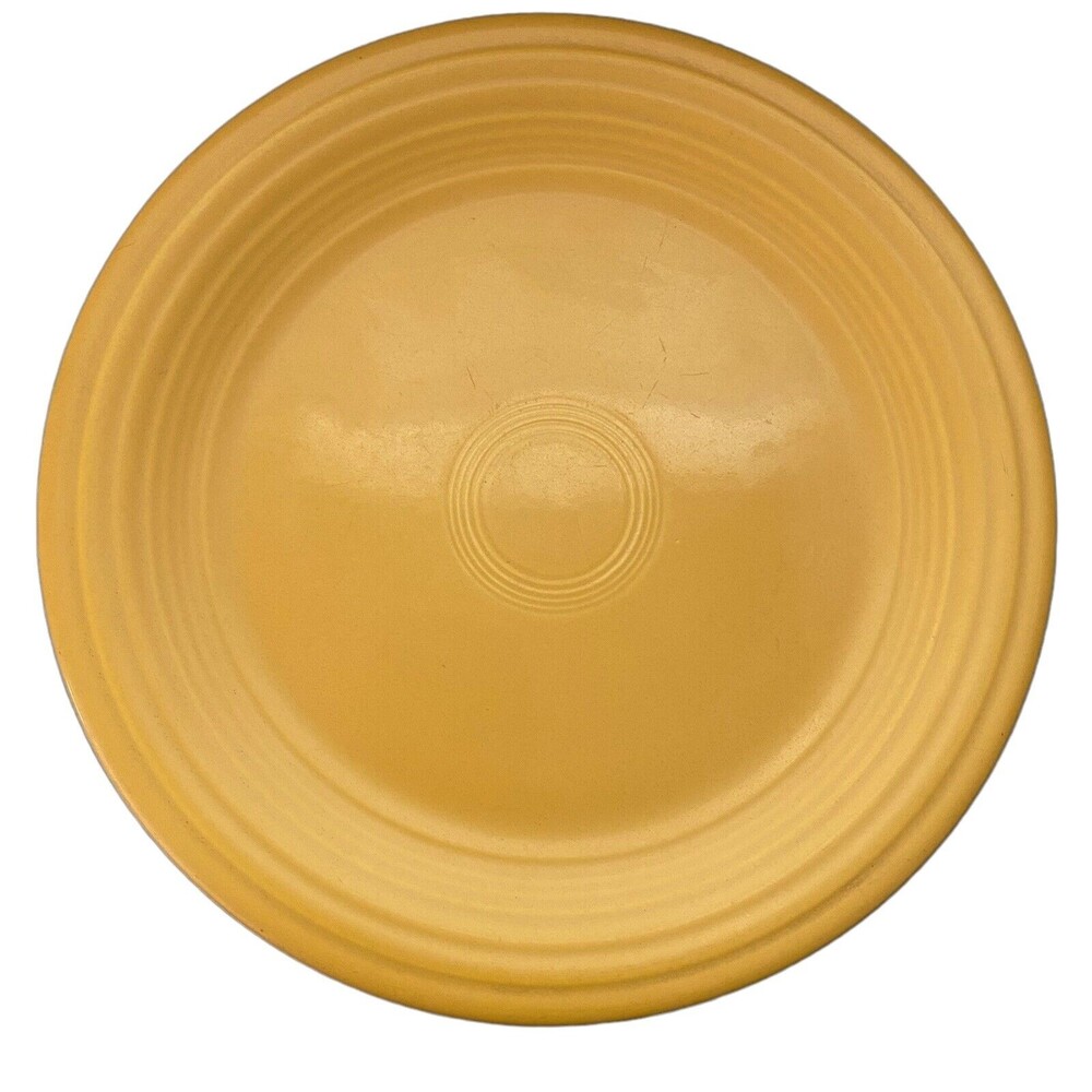 Vintage Fiestaware Luncheon Plate 9 1/2 " Yellow Original Homer Laughlin Fiesta